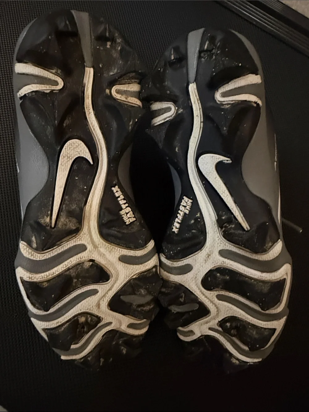 Nike Diamond Pro Baseball Cleats - Gray with Black & Neon Yellow Laces